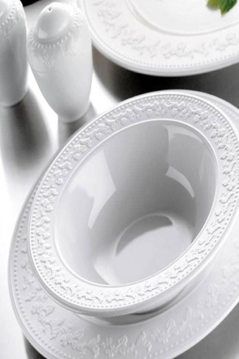 Hermia Vajilla de Porcelana SV24Y200 de 24 Piezas en Blanco Hermia Vajilla de Porcelana SV24Y200 de 24 Piezas en Blanco